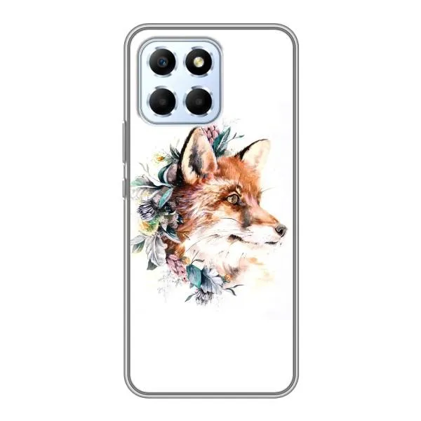 Чехол с принтом «Лисичка в цветочках» для Huawei Honor X6