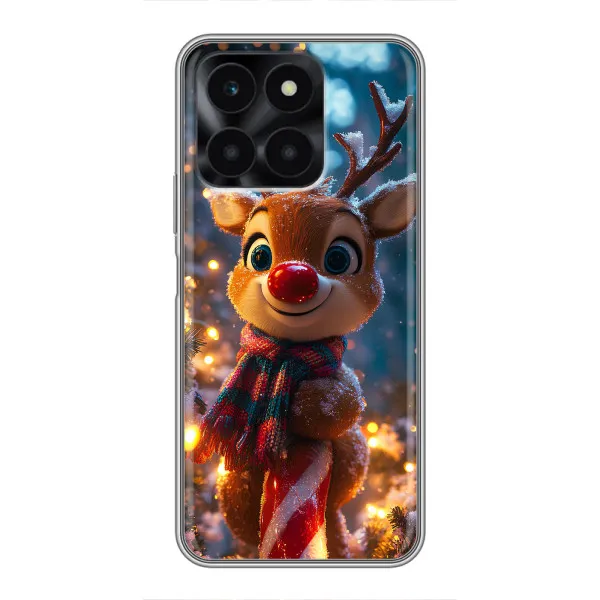 Чехол с принтом «Олень с шарфом» для Huawei Honor X6a