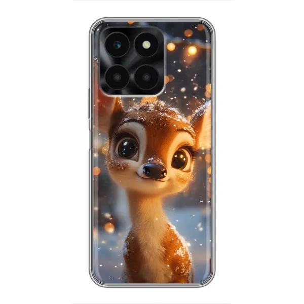 Чехол с принтом «Олененок среди гирлянд» для Huawei Honor X6a