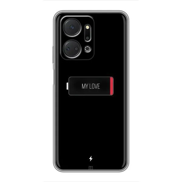 Чехол с принтом «Love battery» для Huawei Honor X7a