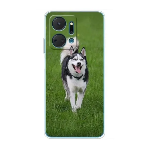 Чехол с принтом «Радостный Хаски» для Huawei Honor X7a