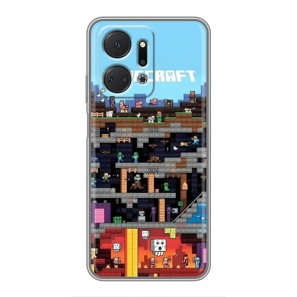 Чехол с принтом «фон Minecraft» для Huawei Honor X7a