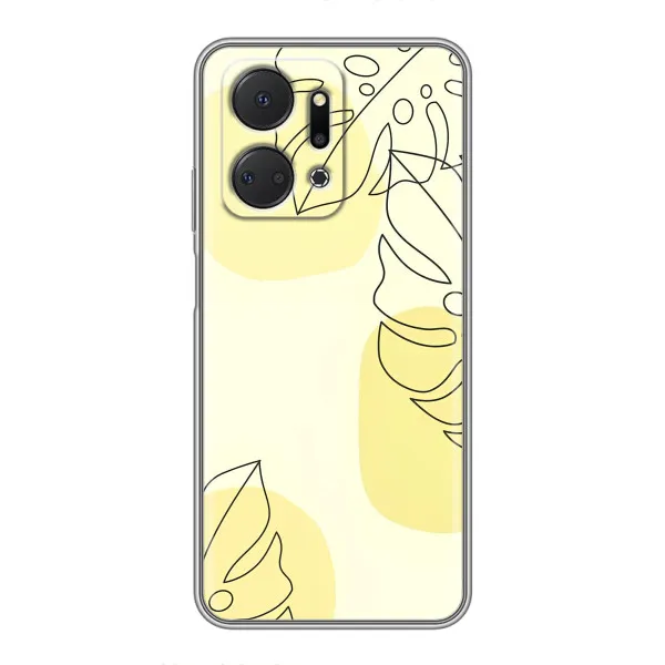 Чохол з принтом «Жовта монстера арт» для Huawei Honor X7a