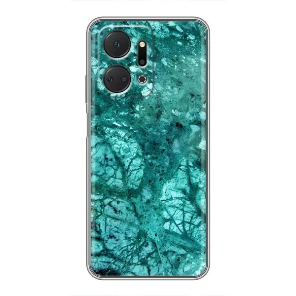 Чехол с принтом «Зеленый мрамор» для Huawei Honor X7a
