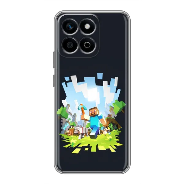 Чехол с принтом «персонажи Minecraft» для Huawei Honor X7c
