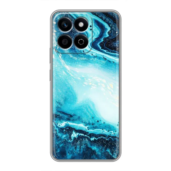 Чехол с принтом «Голубой мрамор» для Huawei Honor X7c
