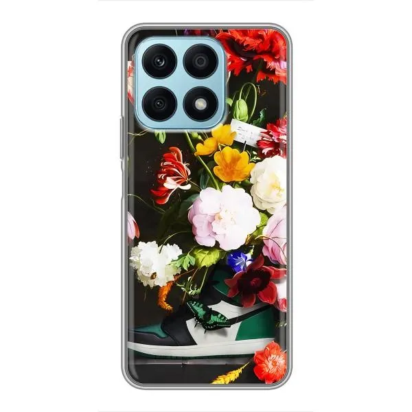 Чехол с принтом «Nike цветы» для Huawei Honor X8a