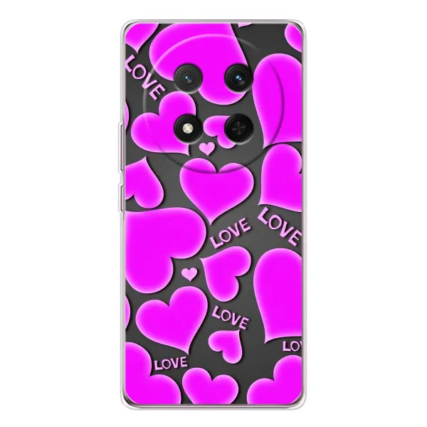 Чехол с принтом «Pink hearts» для Huawei Honor X9c