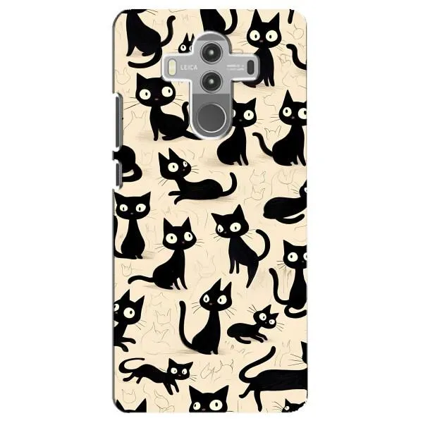 Чохол з принтом «Чорні коти» для Huawei Mate 10 Pro