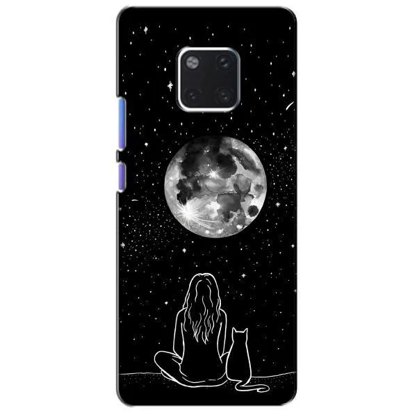 Чохол з принтом «Дівчина з котом» для Huawei Mate 20 Pro (LYA-L09, LYA-L29)