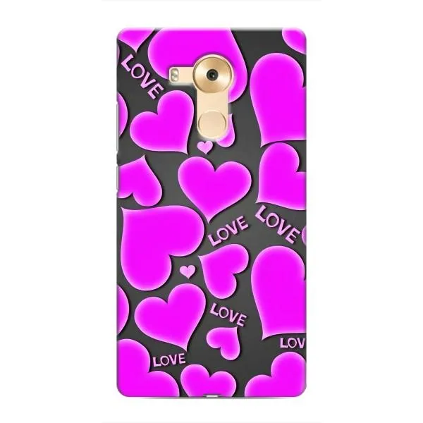 Чехол с принтом «Pink hearts» для Huawei Mate 8 (NXT)