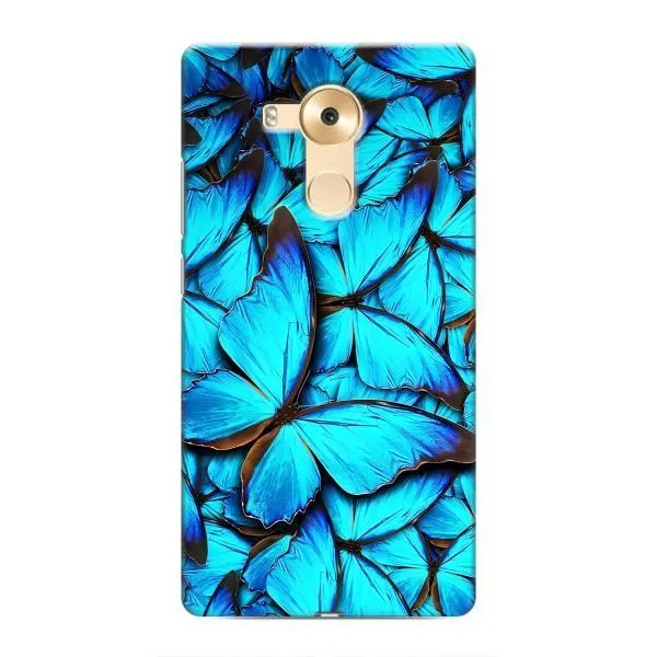 Чехол с принтом «Синие бабочки» для Huawei Mate 8 (NXT)