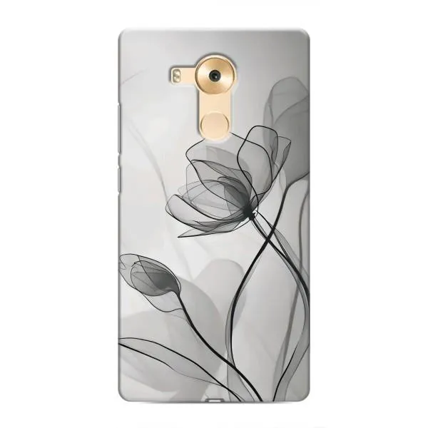 Чехол с принтом «Черные цветы» для Huawei Mate 8 (NXT)