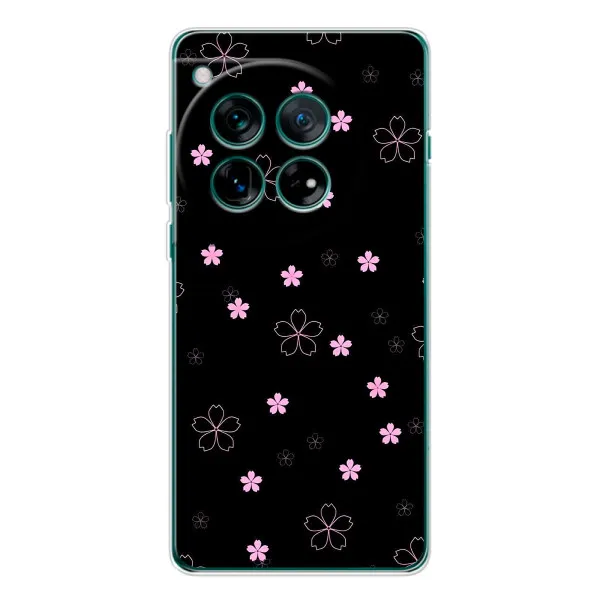 Чехол с принтом «Розовые цветы на черном» для Huawei nova 16 Ultra