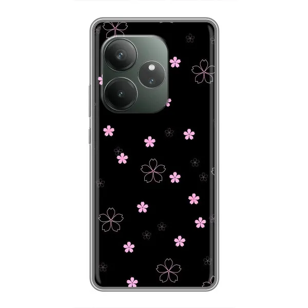 Чехол с принтом «Розовые цветы на черном» для Huawei nova 16z Чехол с принтом «Розовые цветы на черном» для Huawei nova 16z