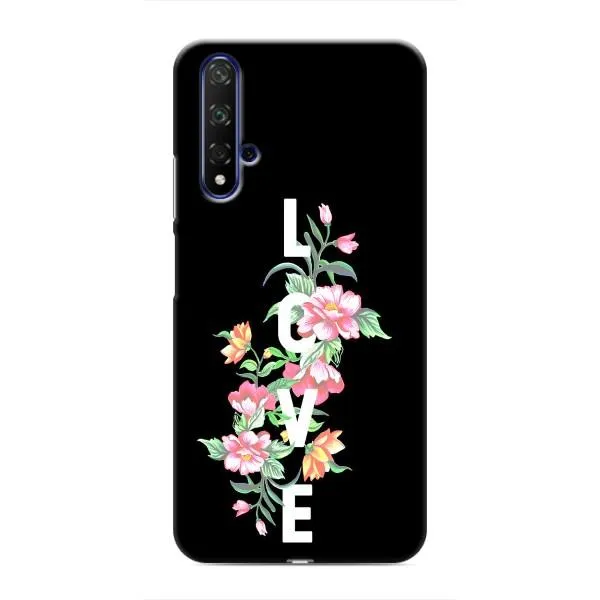 Чехол с принтом «Цветы LOVE» для Huawei Nova 5T Чехол с принтом «Цветы LOVE» для Huawei Nova 5T