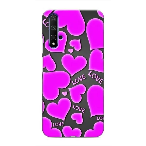 Чехол с принтом «Pink hearts» для Huawei Nova 5T Чехол с принтом «Pink hearts» для Huawei Nova 5T