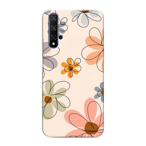Чехол с принтом «Разноцветные цветы» для Huawei Nova 5T