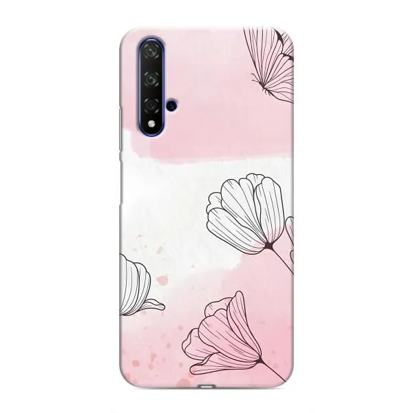 Чехол с принтом «Розовые цветы» для Huawei Nova 5T