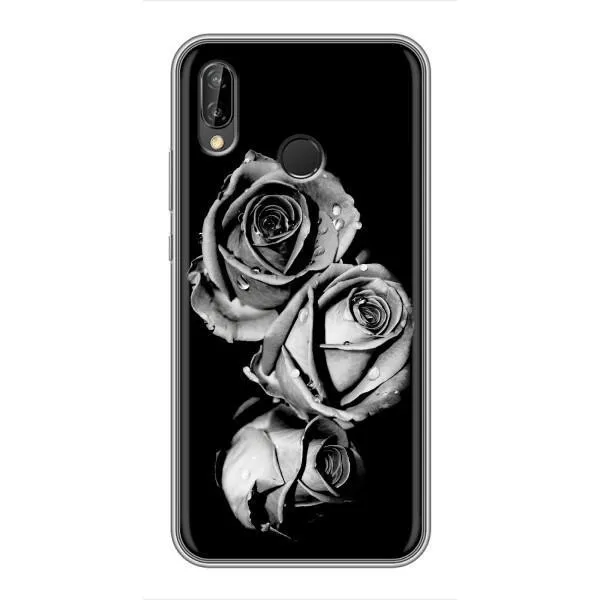 Чехол с принтом «Черная роза» для Huawei P Smart 2019