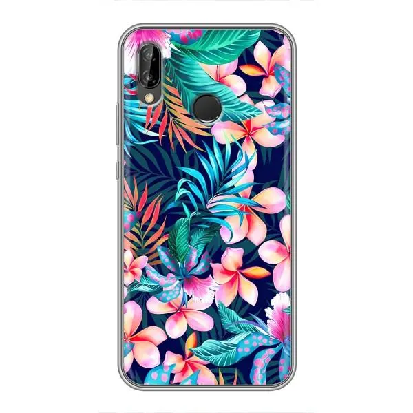 Чехол с принтом «Красочные цветы» для Huawei P Smart 2019