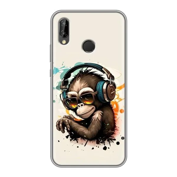 Чохол з принтом «Макака в навушниках» для Huawei P Smart 2019 Чохол з принтом «Макака в навушниках» для Huawei P Smart 2019