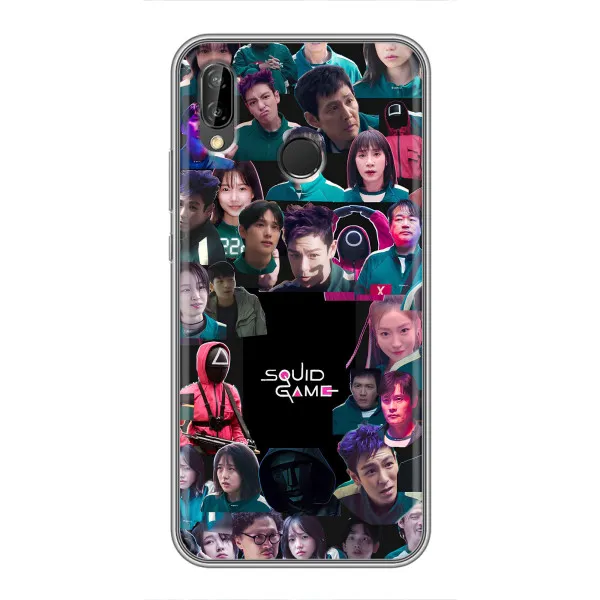 Чехол с принтом «Коллаж Игра кальмара» для Huawei P Smart 2019