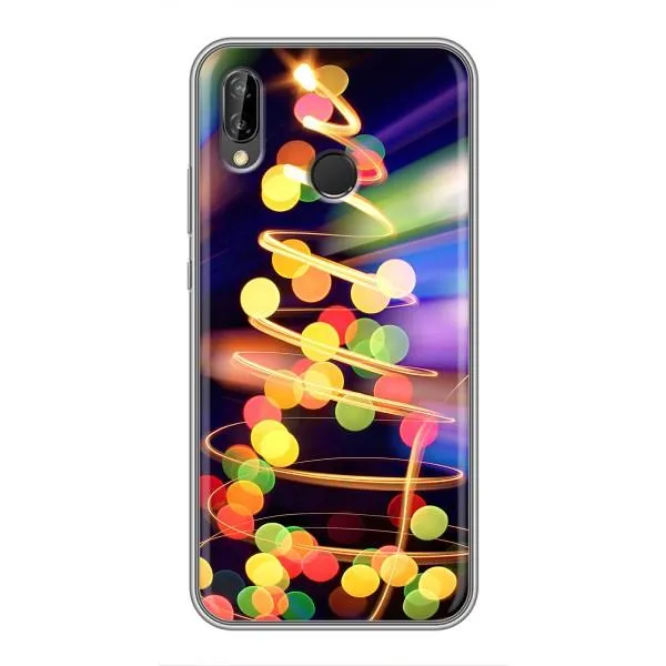 Чехол с принтом «Елка с гирлянд» для Huawei P Smart 2019