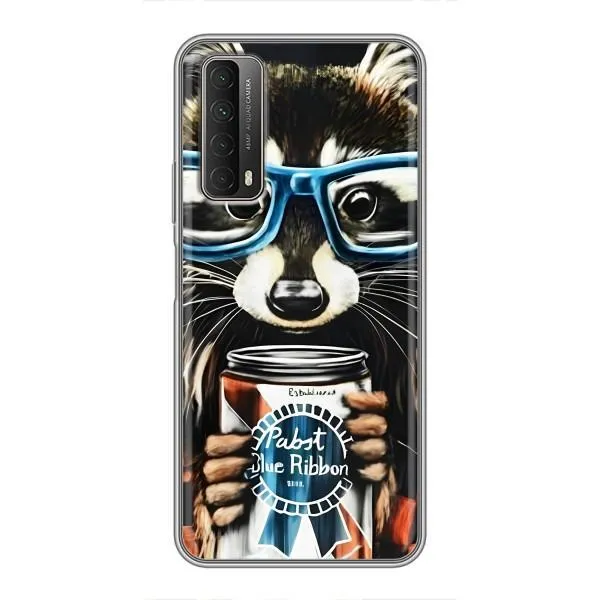Чехол с принтом «Енот с банкой» для Huawei P Smart 2021 Чехол с принтом «Енот с банкой» для Huawei P Smart 2021