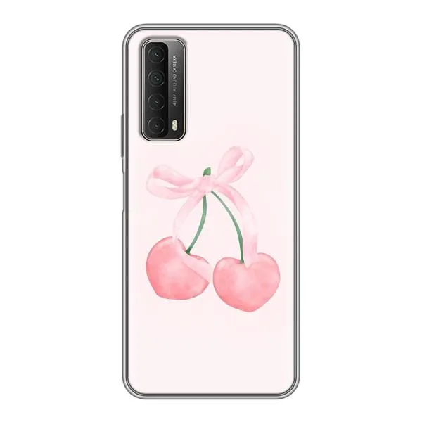 Чехол с принтом «Розовые вишни» для Huawei P Smart 2021