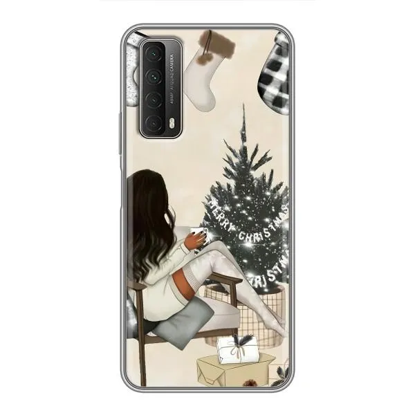 Чехол с принтом «Девушка с елкой» для Huawei P Smart 2021