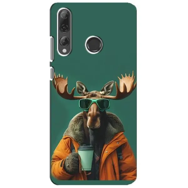 Чехол с принтом «Лось с кофе» для Huawei P Smart Plus 2019