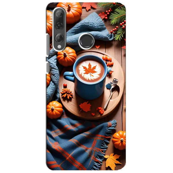 Чохол з принтом «Кава і гарбузики» для Huawei P Smart Plus 2019