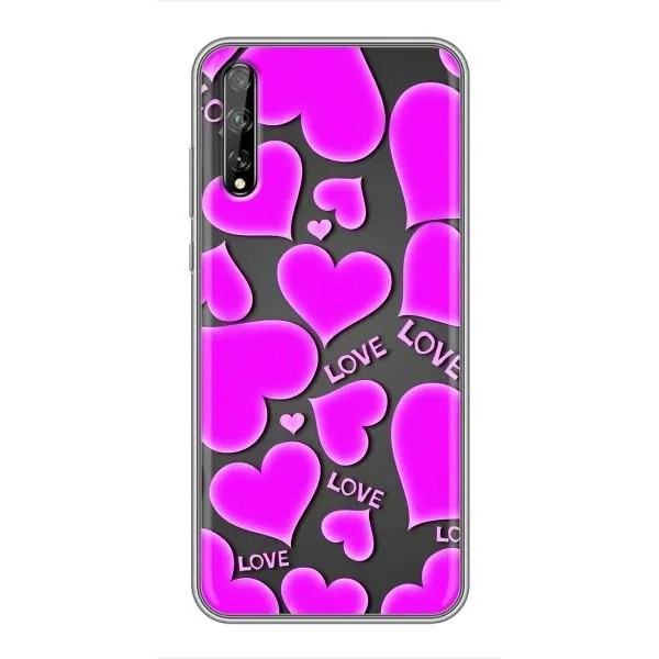 Чехол с принтом «Pink hearts» для Huawei P Smart Pro Чехол с принтом «Pink hearts» для Huawei P Smart Pro