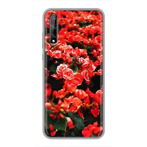 Чехол с принтом «Цветы красные» для Huawei P Smart Pro