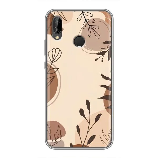Чохол з принтом «Коричневі квіти» для Huawei P Smart Z / Y9 Prime 2019