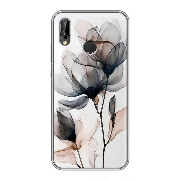 Чохол з принтом «Квіти на білому» для Huawei P Smart Z / Y9 Prime 2019