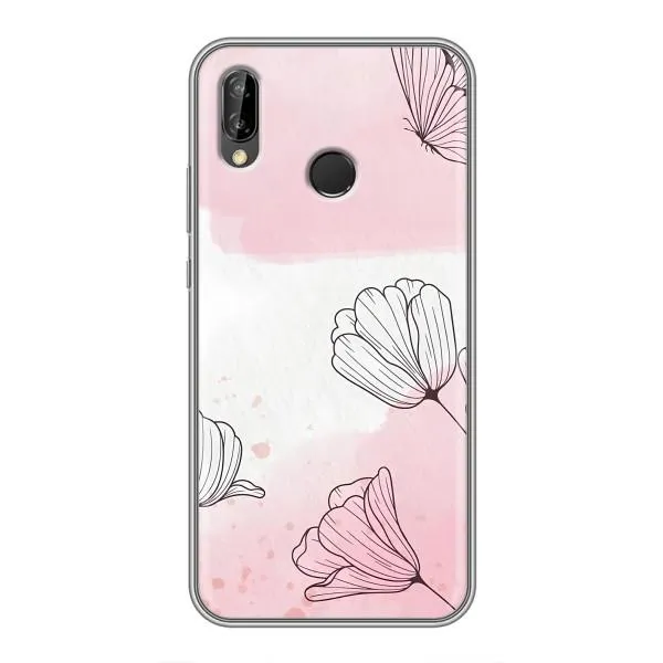 Чохол з принтом «Рожеві квіти» для Huawei P Smart Z / Y9 Prime 2019