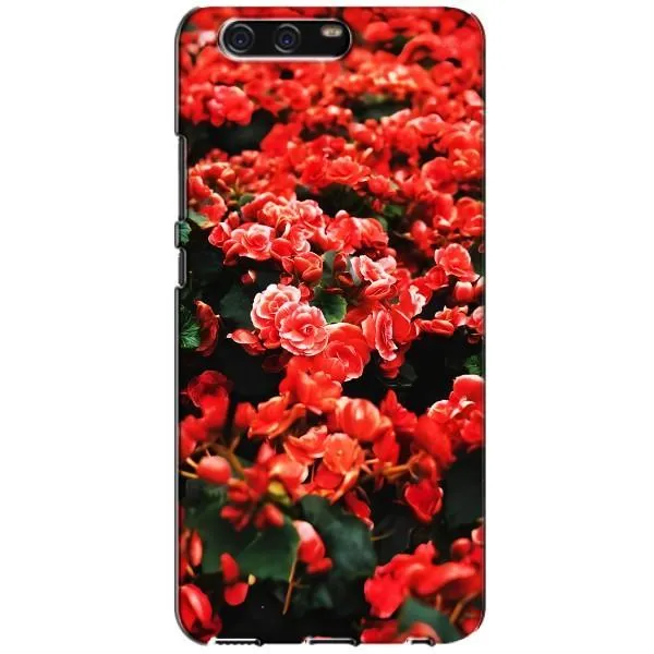 Чехол с принтом «Цветы красные» для Huawei P10 (VTR)