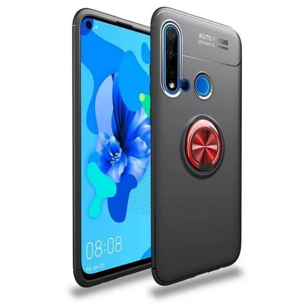 Защитный чехол Air Color Ring Black для Huawei P20 Lite 2019/ Nova 5i — Красный — фото 2