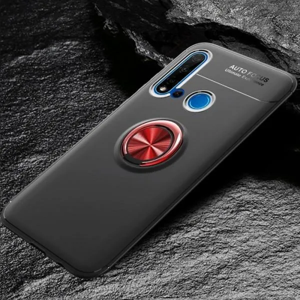 Защитный чехол Air Color Ring Black для Huawei P20 Lite 2019/ Nova 5i — Красный — фото 4