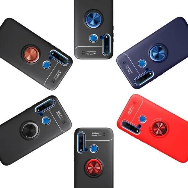 Защитный чехол Air Color Ring Black для Huawei P20 Lite 2019/ Nova 5i — Красный — фото 5