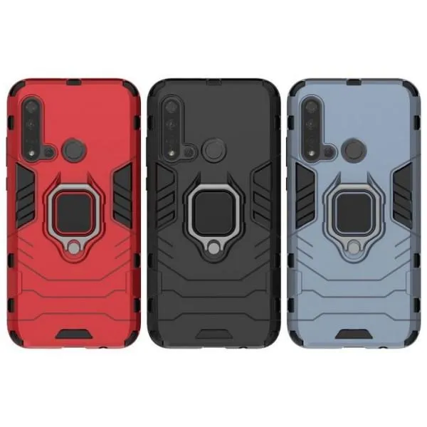 Захисний чохол Transformer Ring для Huawei P20 Lite 2019 (TPU + пластик) — Червоний — фото 1