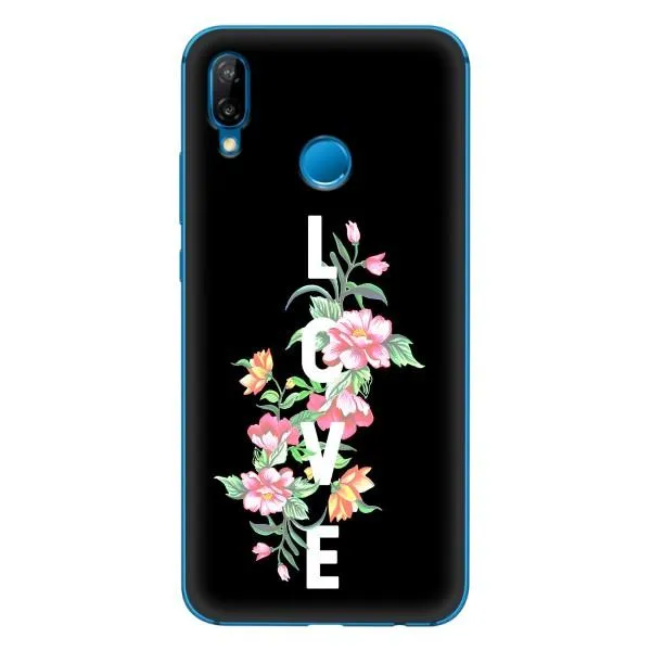 Чехол с принтом «Цветы LOVE» для Huawei P20 Lite (2019)