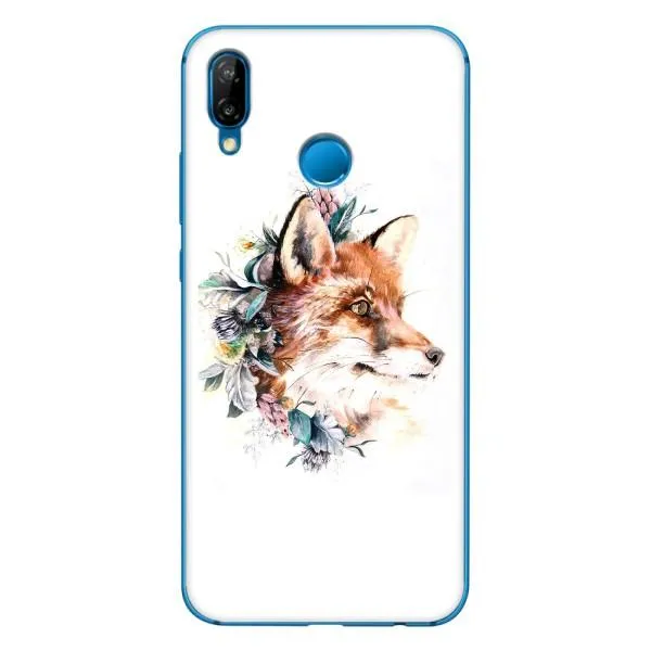 Чехол с принтом «Лисичка в цветочках» для Huawei P20 Lite (2019)