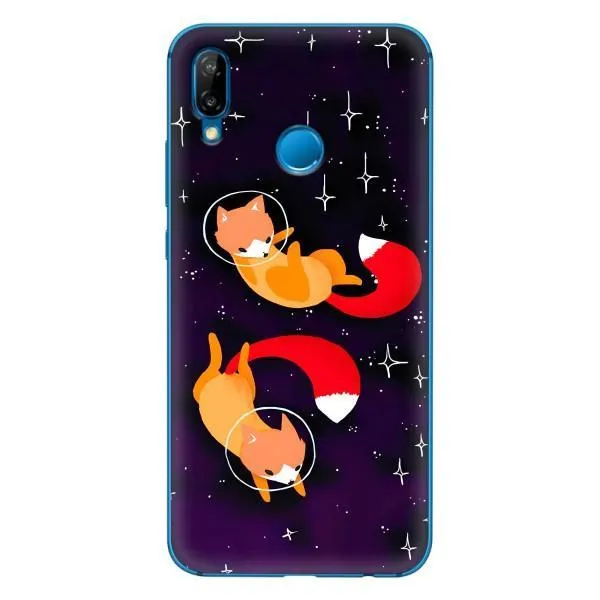 Чехол с принтом «Лисички космонавты» для Huawei P20 Lite (2019)