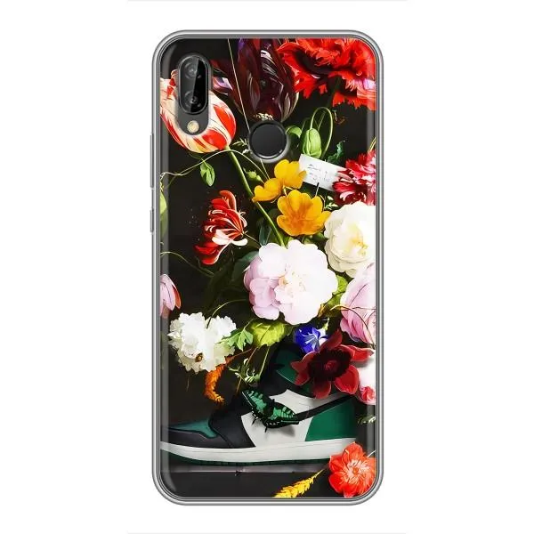 Чехол с принтом «Nike цветы» для Huawei P20 Lite (ANE-L02)