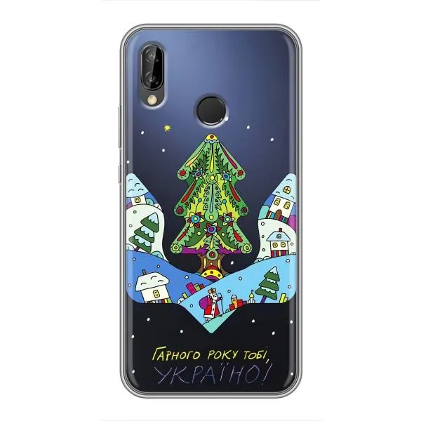 Чехол с принтом «Рождественский герб» для Huawei P20 Lite (ANE-L02)