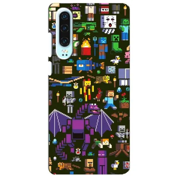 Чохол з принтом «Колаж Майнкрафт» для Huawei P30