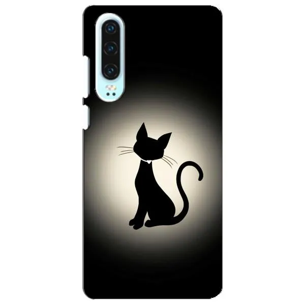 Чехол с принтом «Силуэт котика» для Huawei P30